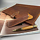 Leather case for pen. Canisters. KulikovCraft. Интернет-магазин Ярмарка Мастеров.  Фото №2