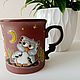 Ceramic mug handmade: Owls on branch. Children\'s tableware. andrej-angelov. Online shopping on My Livemaster.  Фото №2