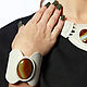 DayDreams 14 Leather Bracelet. Hard leather bracelet with agate. Hard bracelet. okuznecova. Online shopping on My Livemaster.  Фото №2