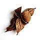 Order Casual Decoration Brooch Flower Soft Brown Brown Caramel. De-Si-Re. Livemaster. . Brooches Фото №3