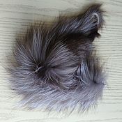 Материалы для творчества handmade. Livemaster - original item Finnish Arctic Fox grey-blue voile flap/natural fur. Handmade.