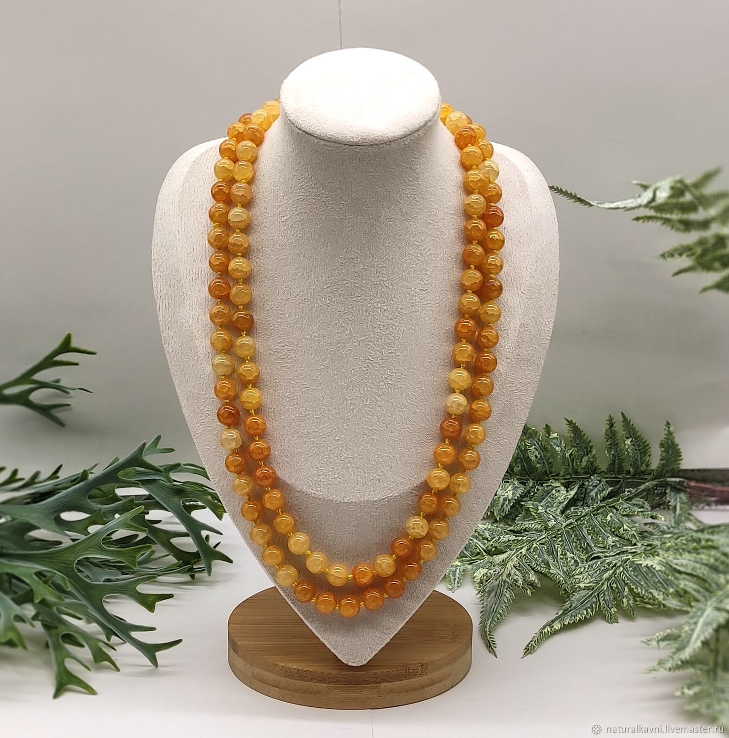 Yellow Natural Quartz Long Beads, Beads2, Moscow,  Фото №1