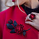 Buttonhole leather rose. Brooch leather ROSE. Brooches. lanssveta. Online shopping on My Livemaster.  Фото №2
