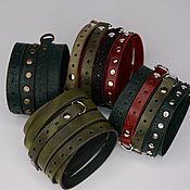Украшения handmade. Livemaster - original item bracelet: Green Leather Bracelet. Handmade.