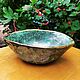 Oval ceramic bowl Malachite.2800, Salad Bowl, St. Petersburg,  Фото №1