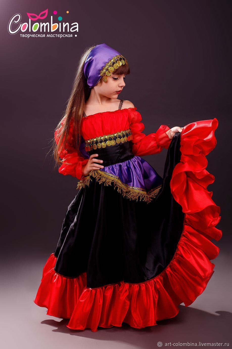 Национальный цыганский костюм для девочки