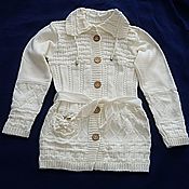 Одежда детская handmade. Livemaster - original item Knitted cardigan,7-8 years old.. Handmade.