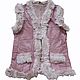 Women's vest made of sheepskin and tuscany pink, Vests, Moscow,  Фото №1