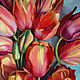 Painting 'Tulips' oil on canvas 40h50, Pictures, Moscow,  Фото №1