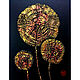 Dandelions painting with flowers relief painting miniature, Pictures, St. Petersburg,  Фото №1