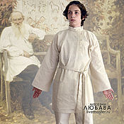 Русский стиль handmade. Livemaster - original item Linen shirt for men, boys "Lev Tolstoy", Slavic style. Handmade.