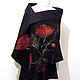 Red poppies - paladin felted on silk, Wraps, Vilnius,  Фото №1