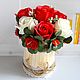 Букет из 7 мыльных роз в деревянном кашпо. Букеты. sanrays happy IrinaSpitsina. Ярмарка Мастеров.  Фото №6