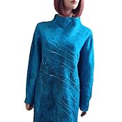 Нарядное летнее платье штапель кружево "Turquoise 2"