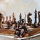Заказать «Игра в шахматы», масло, 30х20 см. Елена Селина. Ярмарка Мастеров. . Картины Фото №3