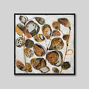 Картины и панно handmade. Livemaster - original item Jazz painting of autumn leaves (brown, red). Handmade.