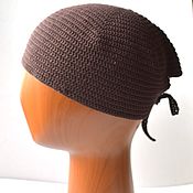 Hats: knitted summer openwork hat