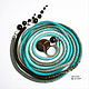 Thin belt rope made of beads with sardonyx and amazonite turquoise. Belt. gershman. My Livemaster. Фото №4