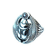 Украшения handmade. Livemaster - original item Ring: Silver ring with hematite Scarab. Handmade.