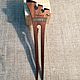 Pin Greece with inlaid mosaic hair barrette made of wood, Hairpin, Kursk,  Фото №1