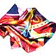 Abstraction to Buy a Gift for a woman Gift girl Handmade Hand painted Colorful Buy batik scarf, Buy silk scarf shawl, Buy Women's gift scarf Abstract composition .

