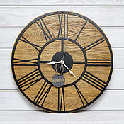 Для дома и интерьера handmade. Livemaster - original item Wall clock with wooden backing. Handmade.
