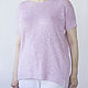 Jackets: Summer knitted blouse 'lilac tenderness' made of linen. Sweater Jackets. stylish things. My Livemaster. Фото №5