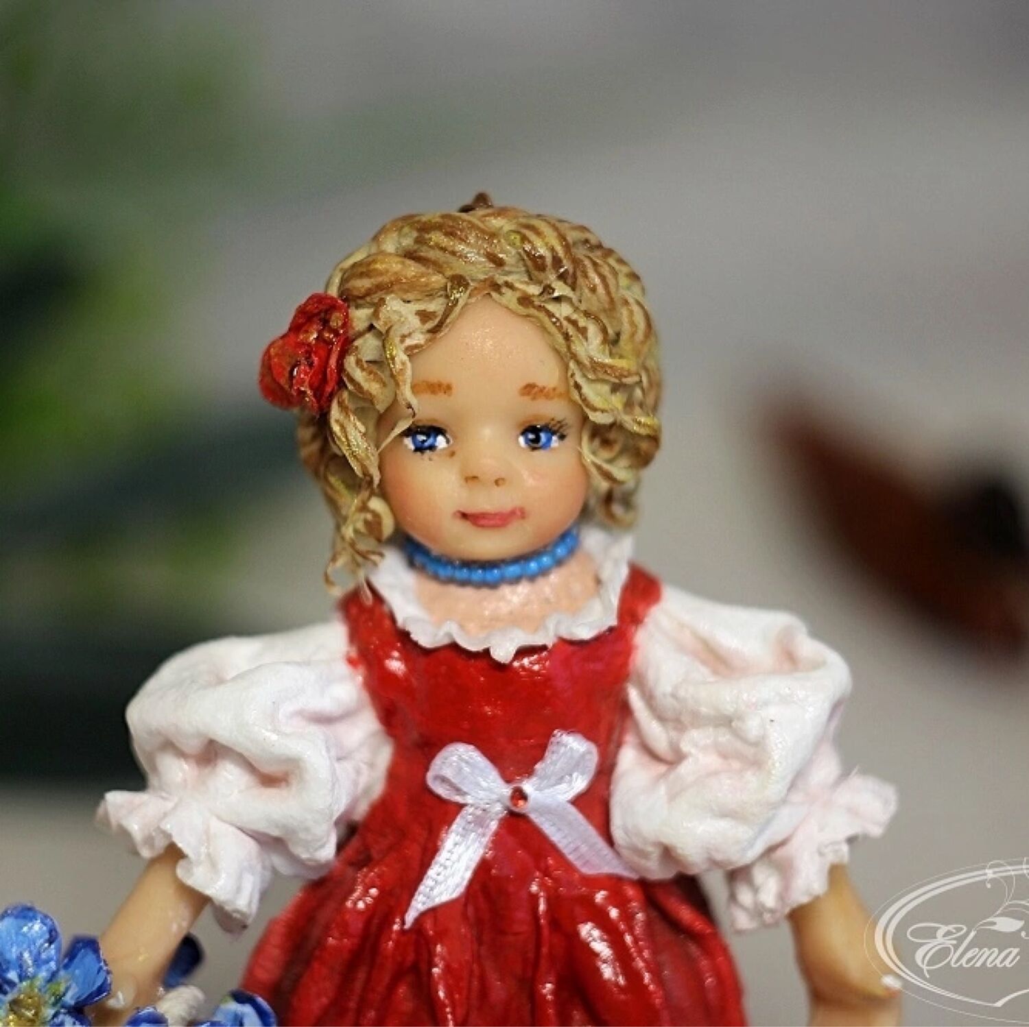 Ватная игрушка Девушка с корзинкой цветов в интернет-магазине Ярмарка ...