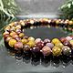 Three-row necklace Jasper Mukait Natural Beads with a cut of 10 mm. Beads2. Iz kamnej. Ярмарка Мастеров.  Фото №6