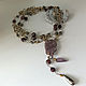 Necklace made of lepidolite, tourmaline and garnet, Necklace, Haifa,  Фото №1