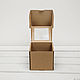 Коробка с окошком, 12х12х12 см, из плотного картона, крафт. Коробки. Упакуй-ка. Ярмарка Мастеров.  Фото №6