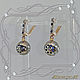 Diamond BALL earrings gold 585, diamonds, sapphires. VIDEO, Earrings, St. Petersburg,  Фото №1