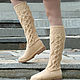 Demi-season boots ' Alena'. High Boots. KnittedBoots. My Livemaster. Фото №6