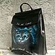 Backpack with a painting ' Cheshire cat». Backpacks. elena-2k8. Online shopping on My Livemaster.  Фото №2