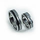 Titanium wedding rings with pearls and onyx. Rings. asgdesign. My Livemaster. Фото №4