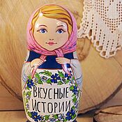 Русский стиль handmade. Livemaster - original item Single matryoshka for a gift, for receipts and as a needle box. Handmade.