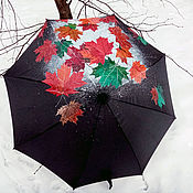 Аксессуары handmade. Livemaster - original item Umbrella-cane with hand-painted 