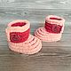 Order Booties: plush boots for girls, 11 cm on the foot. Natalia Derina - Knitted Shoes (denatal). Livemaster. . Babys bootees Фото №3