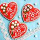 Gingerbread heart. Valentine with chrysanthemums. Gingerbread card. Gingerbread Cookies Set. sweets for joy (galinadenisenko). Online shopping on My Livemaster.  Фото №2