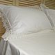 White bed linen with knitted lace in retro style.400 vehicles, Bedding sets, Cheboksary,  Фото №1