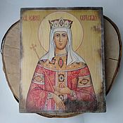 Картины и панно handmade. Livemaster - original item Icon of Elena of Serbia.. Handmade.