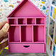 Полка-дом для кукол 1:8:BJD, Pukifee, Lati yellow, Bru Surprise. Мебель для кукол. Crafty-craft. Интернет-магазин Ярмарка Мастеров.  Фото №2