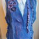 Felted Silk Blue Mist Vest. Vests. FansFelt. Online shopping on My Livemaster.  Фото №2