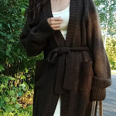 Одежда ручной работы. Ярмарка Мастеров - ручная работа Кардиган "ШОКОЛАД". Handmade.