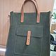 Order Shopper bag,leather. Изделия из кожи.HAND MADE Чкаловск. Livemaster. . Shopper Фото №3