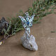 Pendant with aquamarines, sapphire 'Light of the Evening Star'. Pendant. Unusual Gemstone Jewelry. My Livemaster. Фото №6