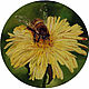 Картина маслом "Пчелка на одуванчике", Картины, Санкт-Петербург,  Фото №1