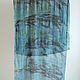 Silk scarf 'Urban jungle' Indigo blue EcoPrint. Scarves. Artinflat - natural dyeing. My Livemaster. Фото №4