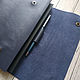 Bloc de notas azul A5 con soporte para bolígrafo, Notebooks, St. Petersburg,  Фото №1
