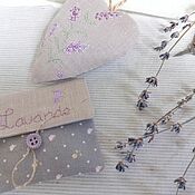 Для дома и интерьера handmade. Livemaster - original item Sachet Set: with lavender cross stitch. Handmade.